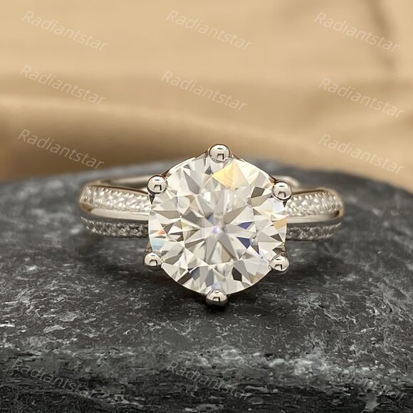 Jewelry - NEW Certified 3ct. t.w. Moissanite Pave Band Ring